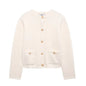 Gold Buckle Knit Coat