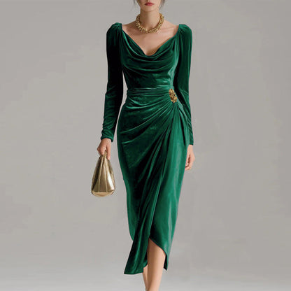 Casual Velvet Dress