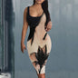 Sleeveless Printed Hip Dress
