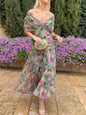 Printed Suspender Dress