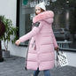 Long Fur Collar Cotton-Padded Jacket