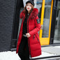 Long Fur Collar Cotton-Padded Jacket
