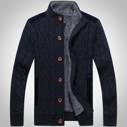Fleece-Lined Twist Neck Sweater