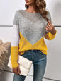 Contrast Crewneck Sweater