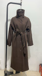 Lace-Up Collar Coat