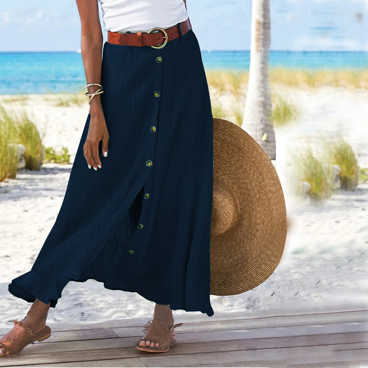 Cotton Linen Skirt