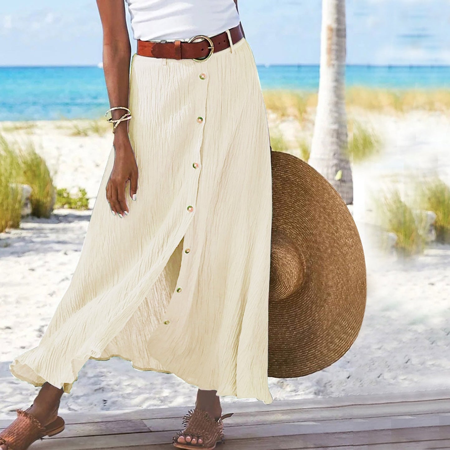 Cotton Linen Skirt