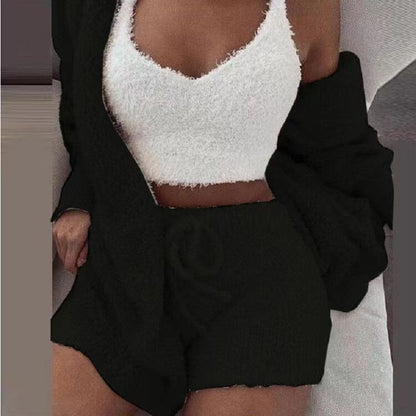 Plush Home Clothes Casual 3-Piece Set