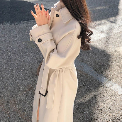 Mid-Length Tweed Coat