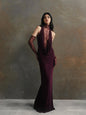 Sexy Deep V Pleated Evening Gown
