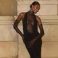 Sexy Deep V Pleated Evening Gown
