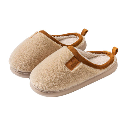 Simple Plush Cotton Slippers
