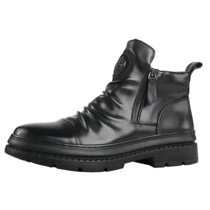 Men'S Korean-Style Zipper Casual Shoes