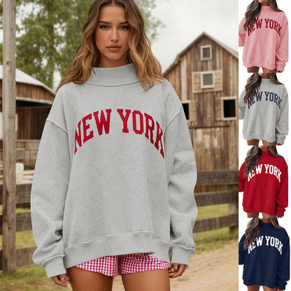 Printed Letter Pullover Sweat