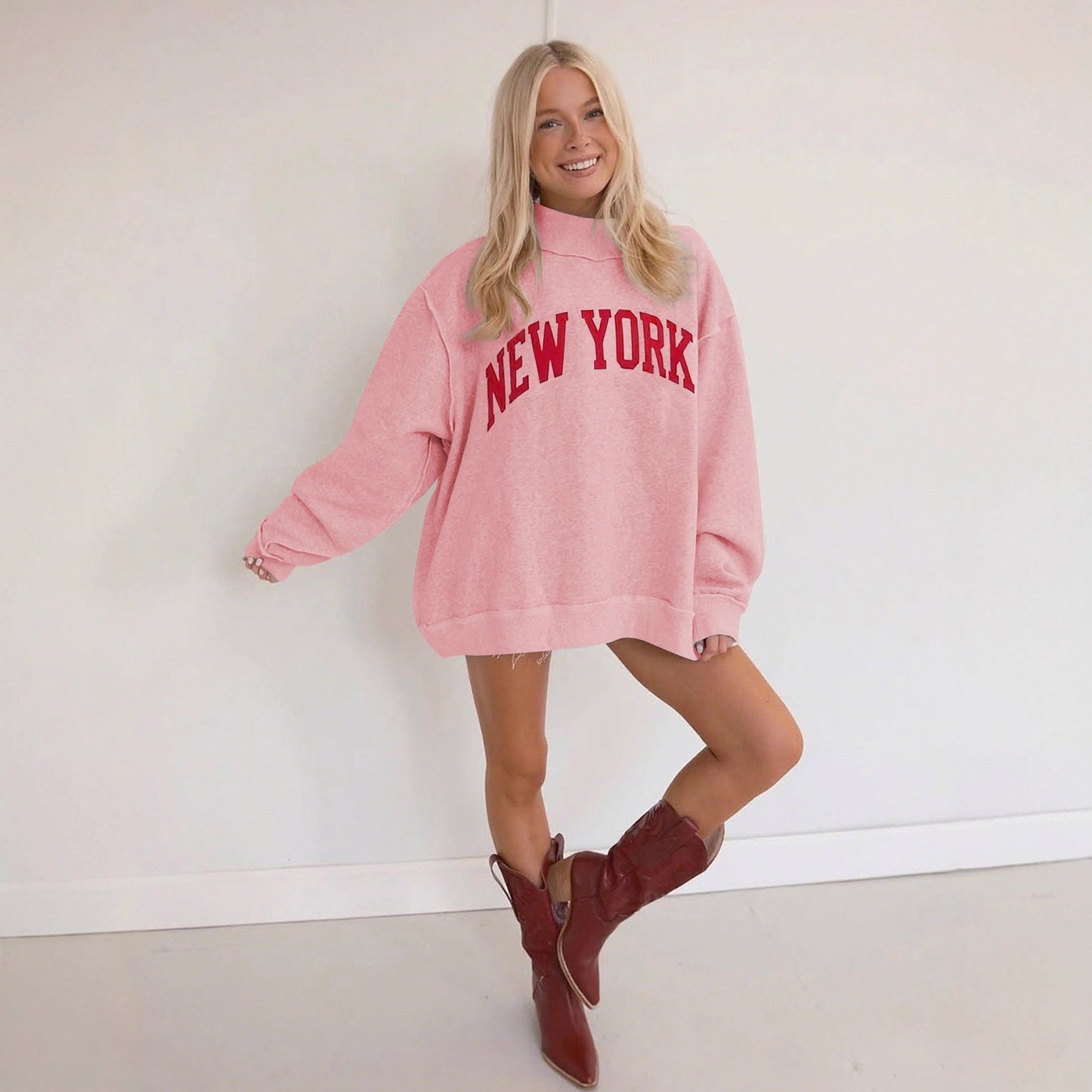Printed Letter Pullover Sweat