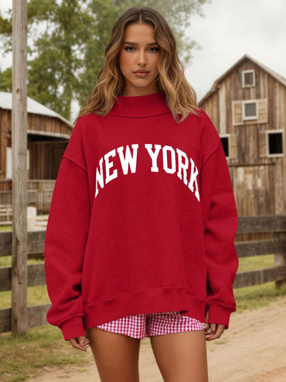 Printed Letter Pullover Sweat