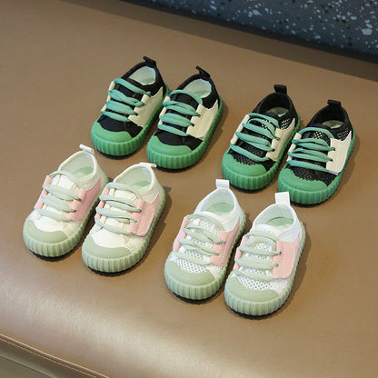 Children'S Slip Net Canvas Shoes