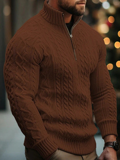 Men'S Sweater Half Zip Coat
