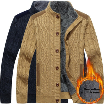 Fleece-Lined Twist Neck Sweater