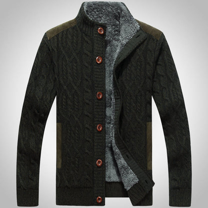 Fleece-Lined Twist Neck Sweater