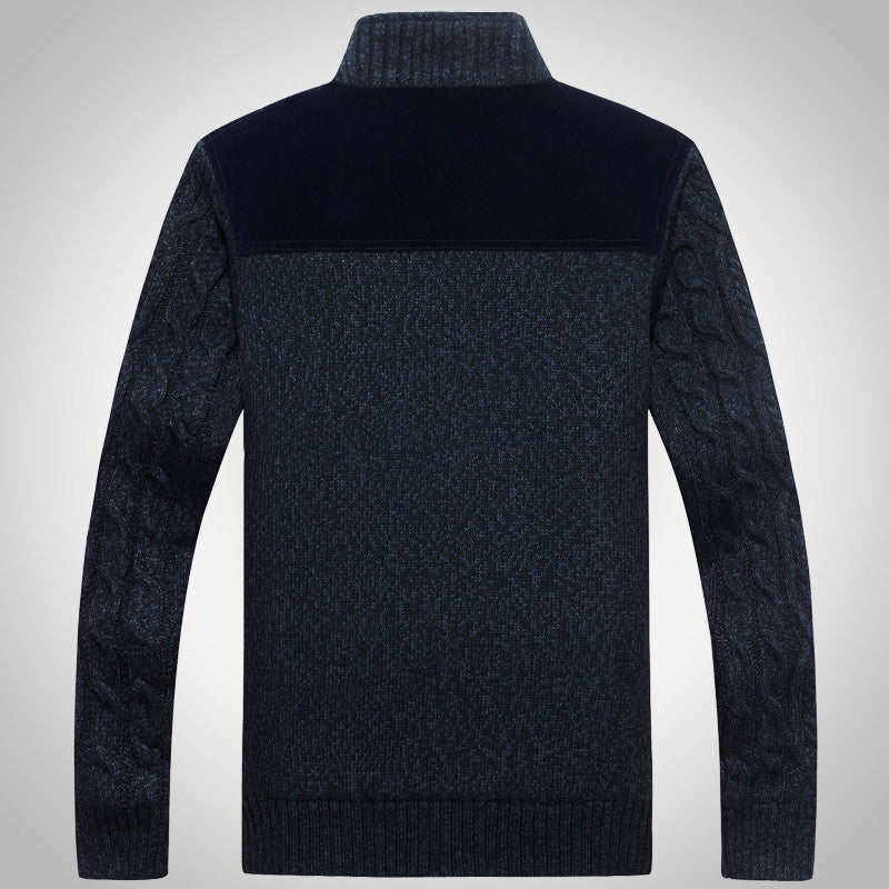 Fleece-Lined Twist Neck Sweater