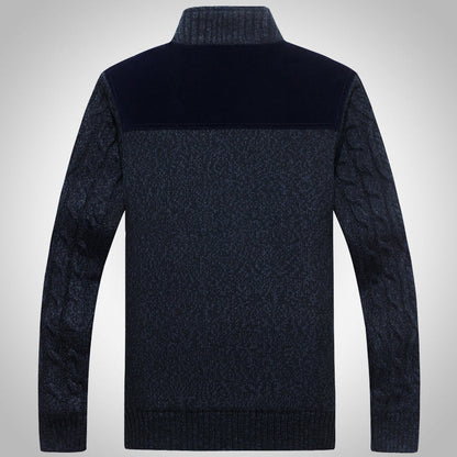 Fleece-Lined Twist Neck Sweater