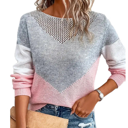 Contrast Crewneck Sweater
