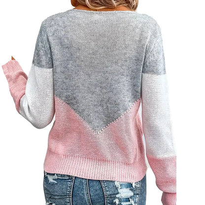 Contrast Crewneck Sweater