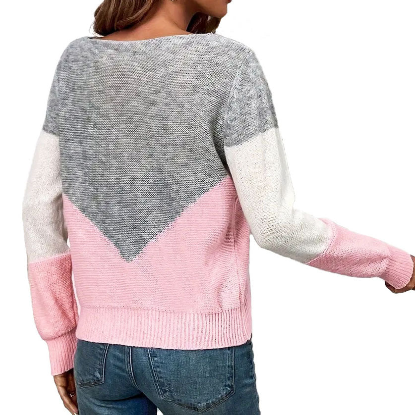 Contrast Crewneck Sweater