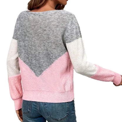 Contrast Crewneck Sweater