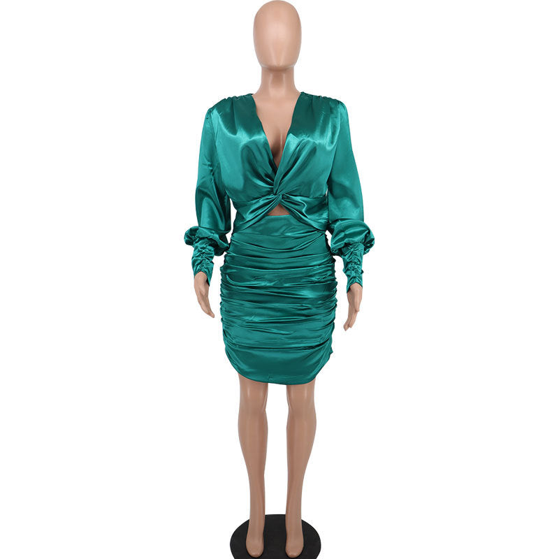 Spice Girl Solid Color Dress