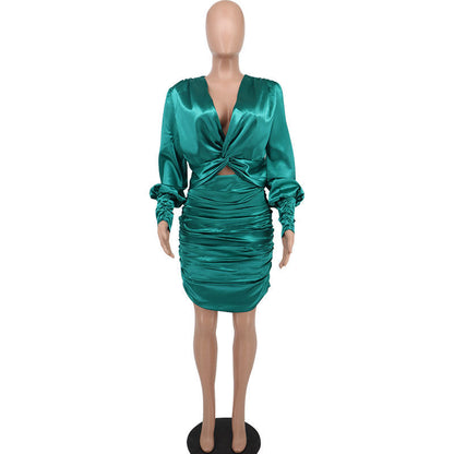 Spice Girl Solid Color Dress