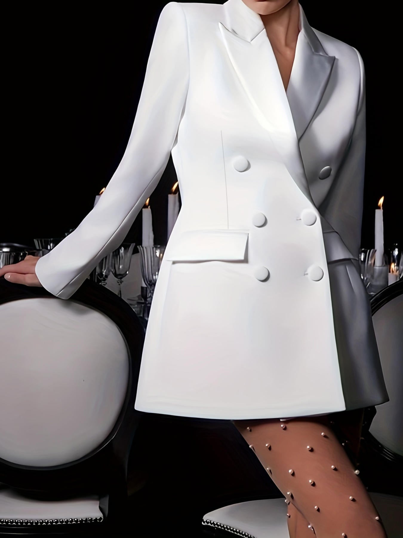Long Satin Suit