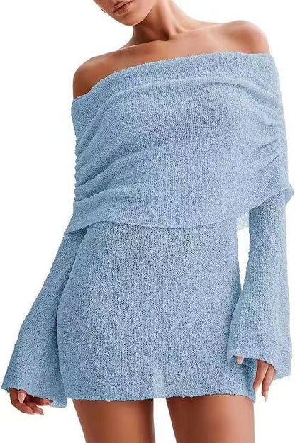Knitted off-shoulder dress