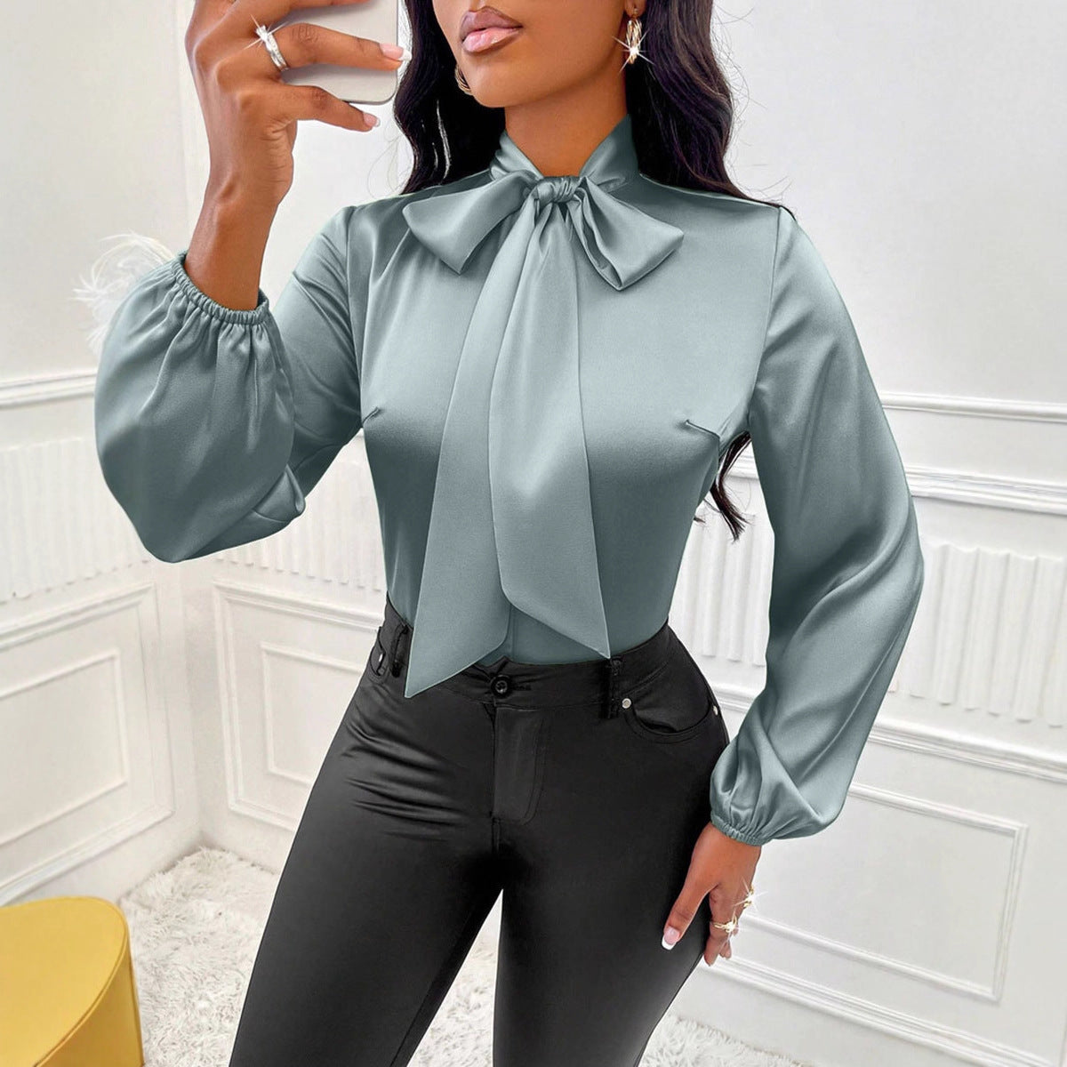 Bow Long Sleeve Top