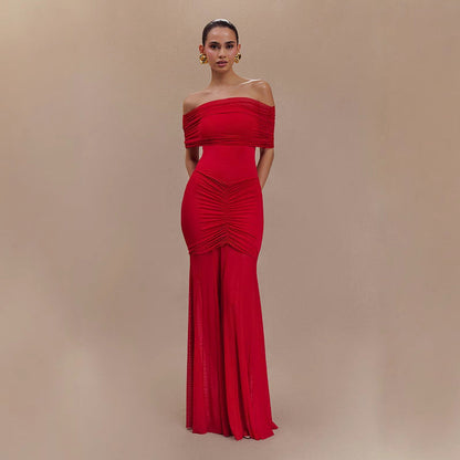 Mesh-Stitch French Dress