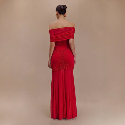 Mesh-Stitch French Dress