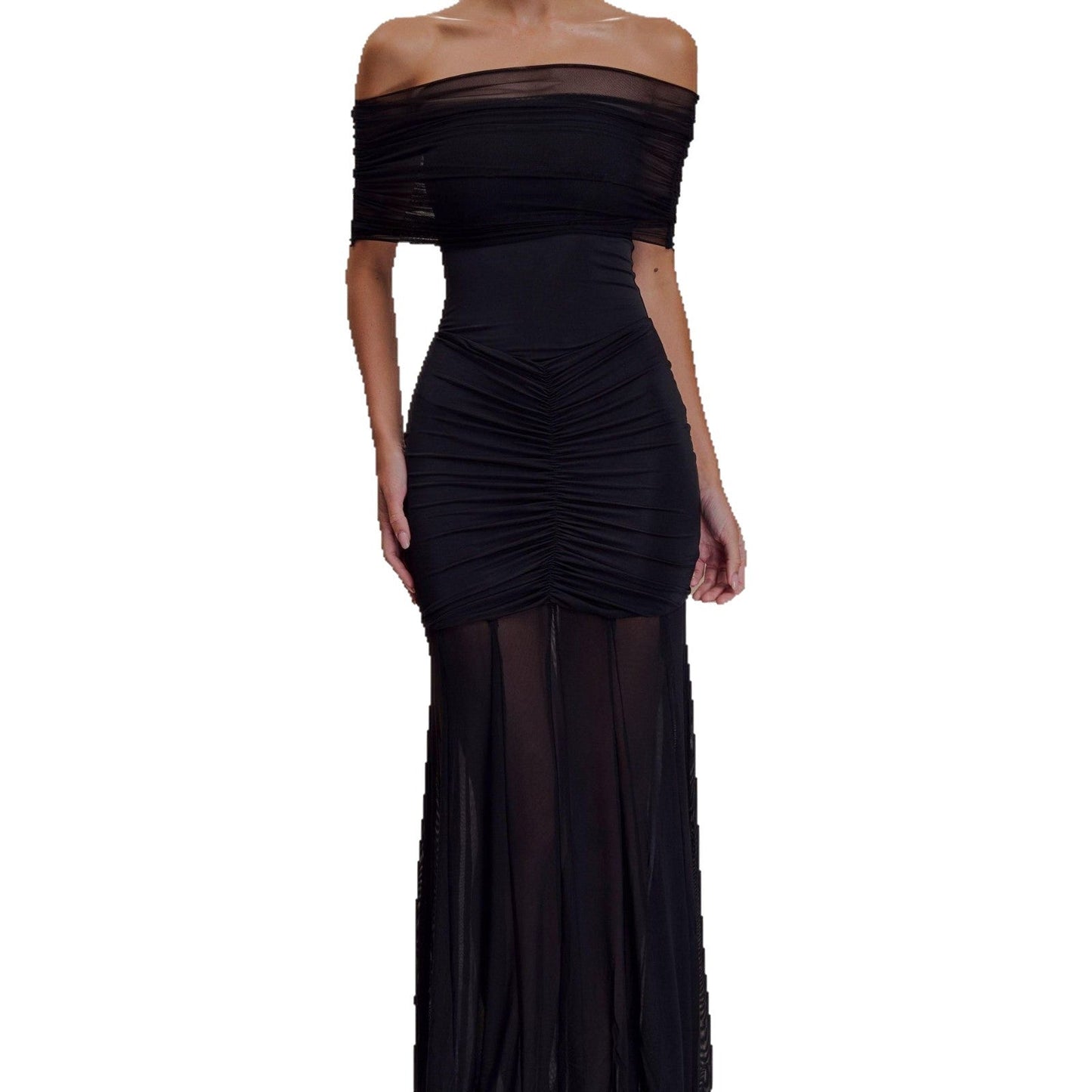 Mesh-Stitch French Dress