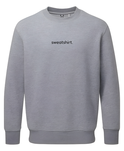 simple. sweatshirt. snug. grey-marl.