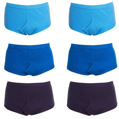 Pack of 6 Men's Cotton Y Front Briefs Comfortable Breathable Underwear with Soft Stretch Waistband Hypoallergenic Durable by Sock Stack
