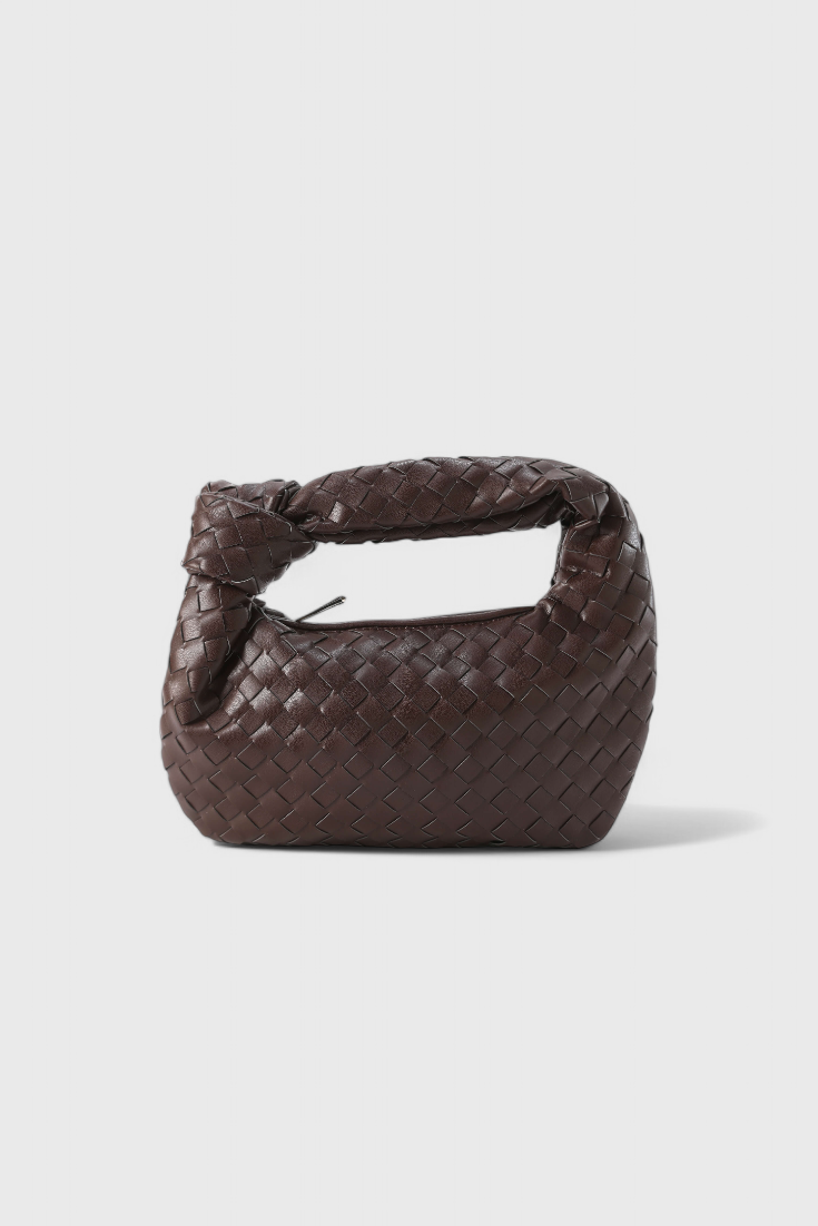 Sage Mini Woven Satchel Bag