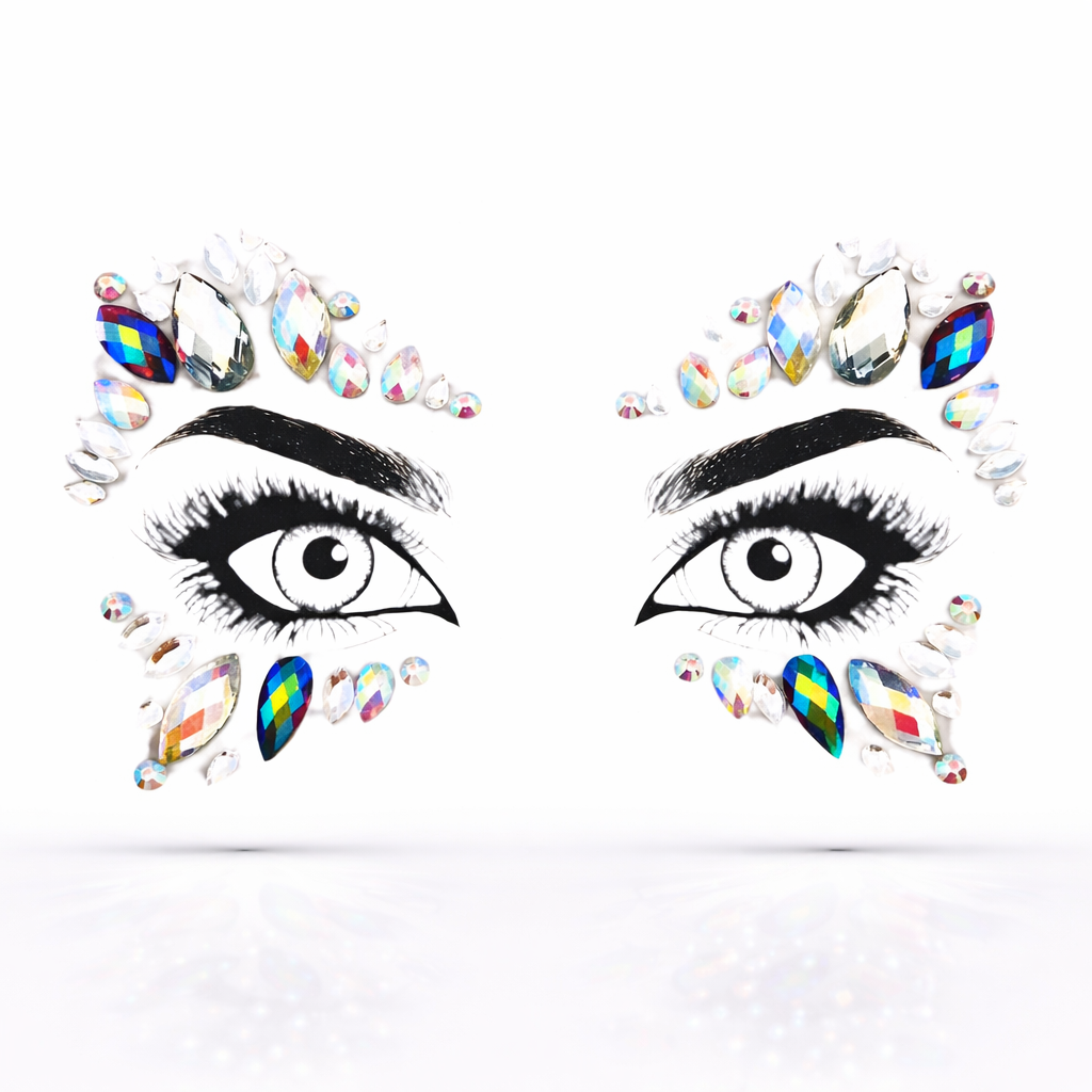 Stick On Face Jewels – Festival & Rave Face Gems (Electra)