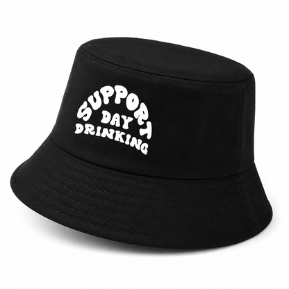 Support Day Drinking Bucket Hat – Black Festival Party Hat