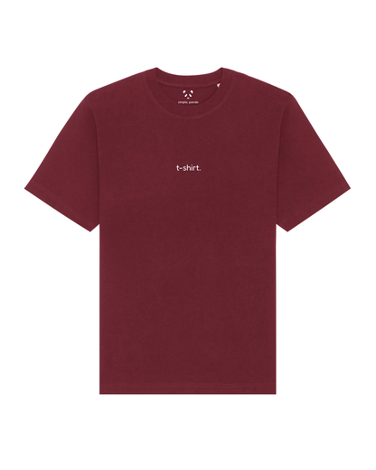 simple. t-shirt. burgundy.