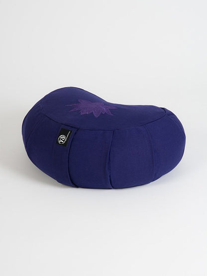 Yoga Studio GOTS Organic Cotton Crescent Lotus Zafu Buckwheat Cushion