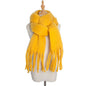 Thick Women's Scarf in Mohair Twist Braid, Stylish Plush Winter Accessory for Warmth and Elegance