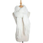 Thick Women's Scarf in Mohair Twist Braid, Stylish Plush Winter Accessory for Warmth and Elegance