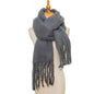 Thick Women's Scarf in Mohair Twist Braid, Stylish Plush Winter Accessory for Warmth and Elegance