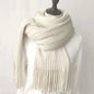Thickened Warm Scarf For Couples - Versatile Acrylic Knit With Tassels, 40 x 200cm, Winter Styles