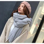 Thickened Warm Scarf For Couples - Versatile Acrylic Knit With Tassels, 40 x 200cm, Winter Styles